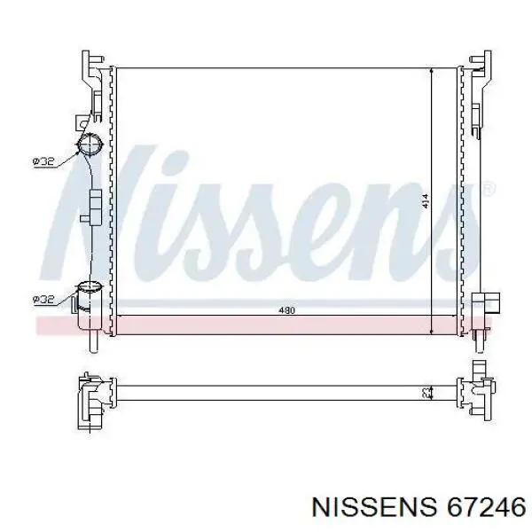 Радиатор 67246 Nissens