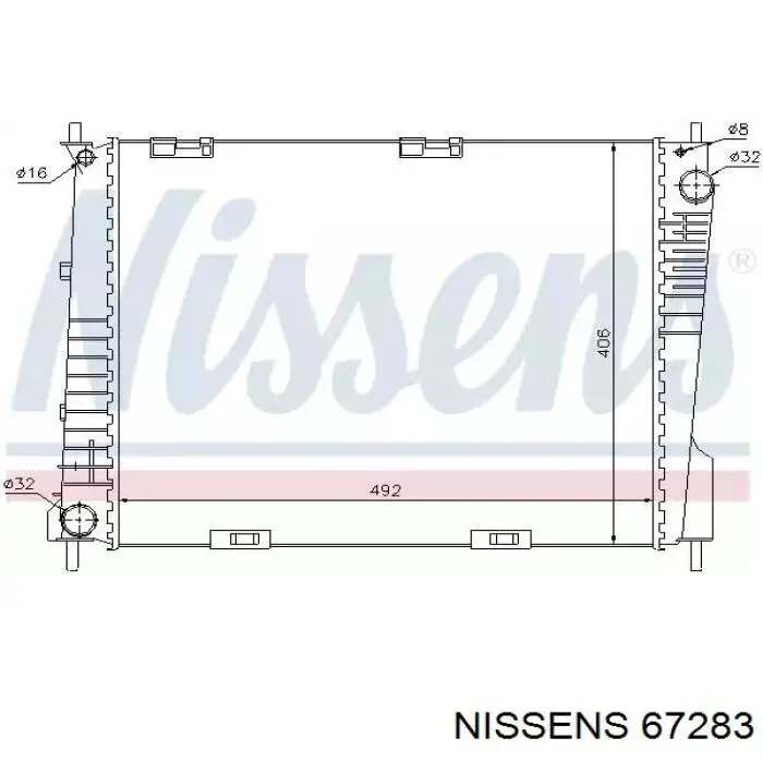 Радиатор 67283 Nissens