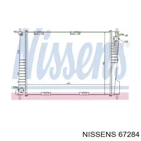 67284 Nissens радиатор
