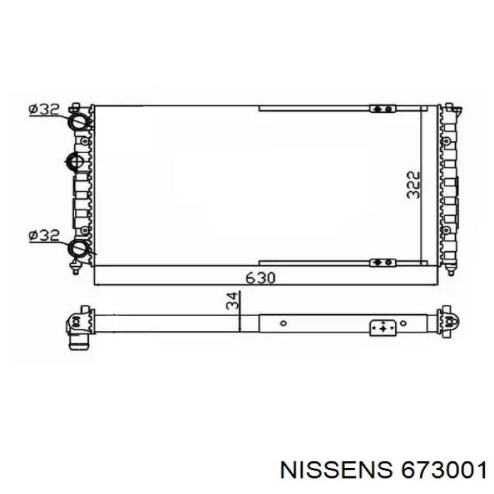 673001 Nissens радиатор