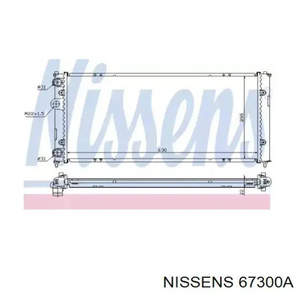 Радиатор 67300A Nissens