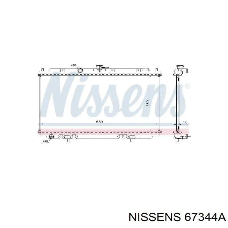 67344A Nissens радиатор