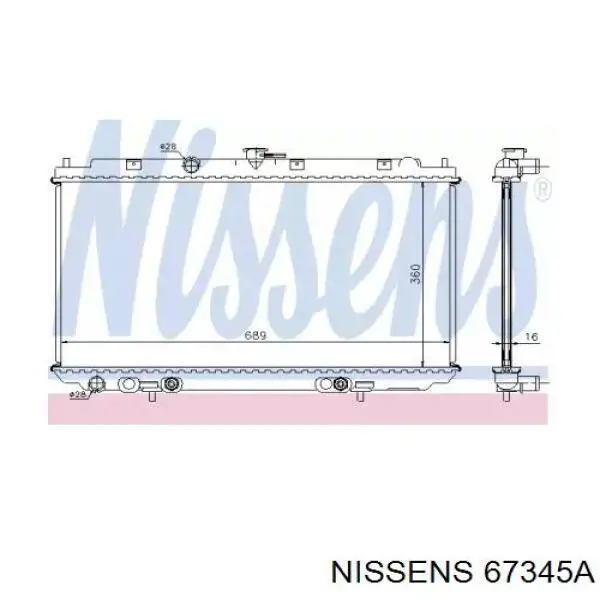 67345A Nissens радиатор