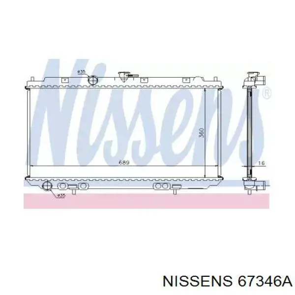 67346A Nissens радиатор