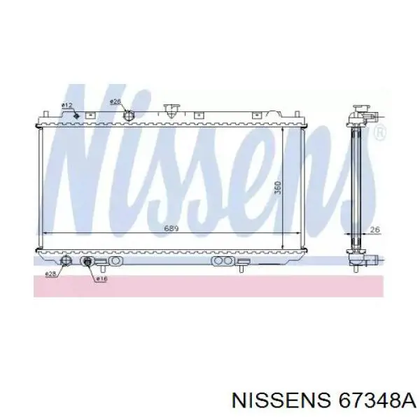 67348A Nissens радиатор