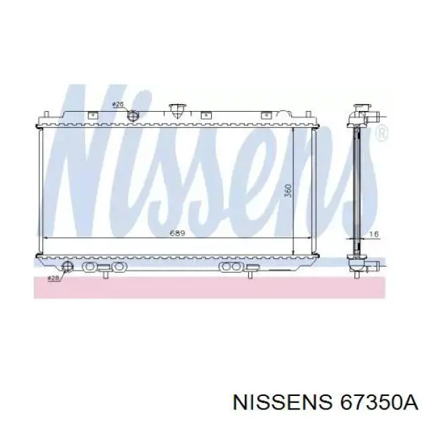 67350A Nissens радиатор