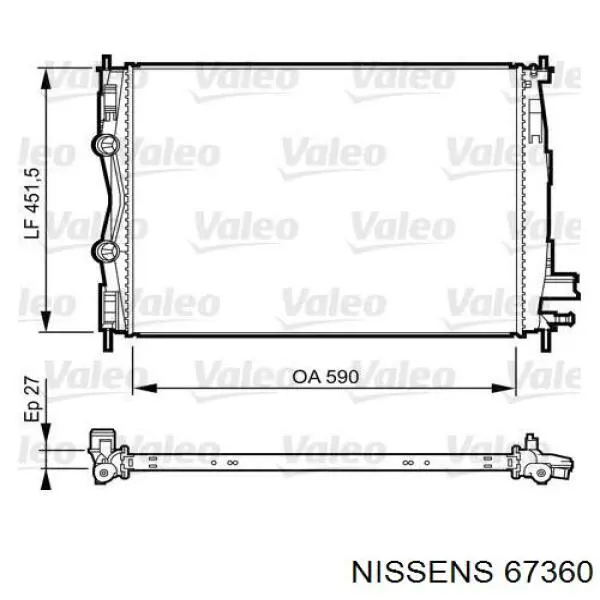 Радиатор охлаждения двигателя Nissens 67360 цена, от 148.58 USD