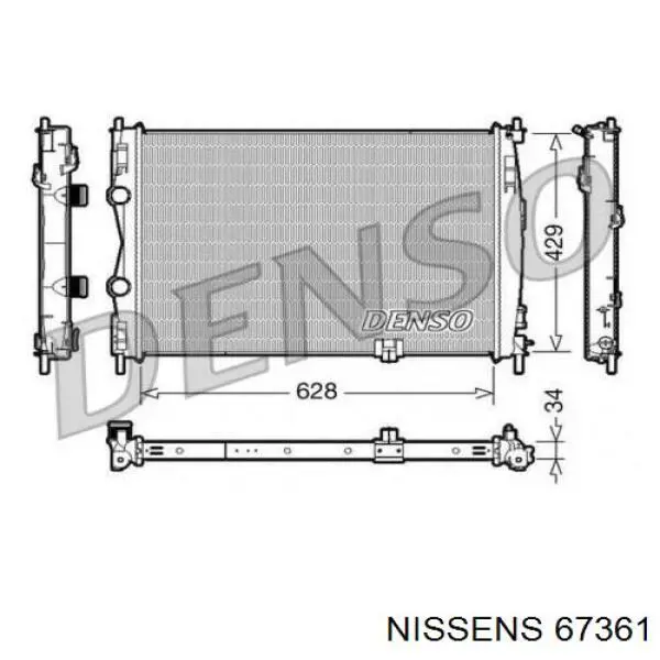 Радиатор охлаждения двигателя Nissens 67361 цена, от 151.41 USD