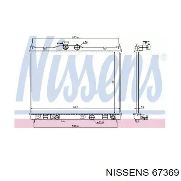 67369 Nissens Радиатор основной