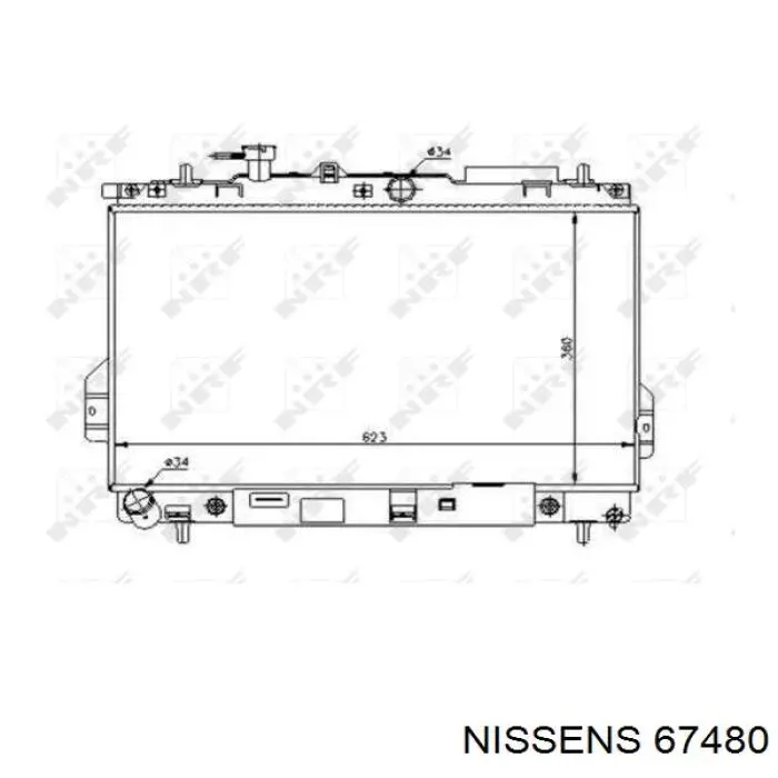 Радиатор охлаждения Nissens 67480