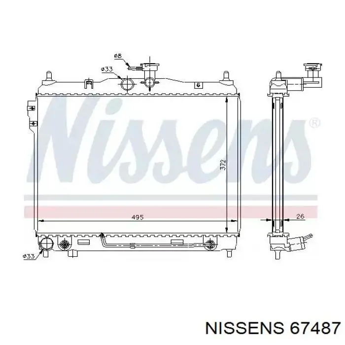 67487 Nissens радиатор