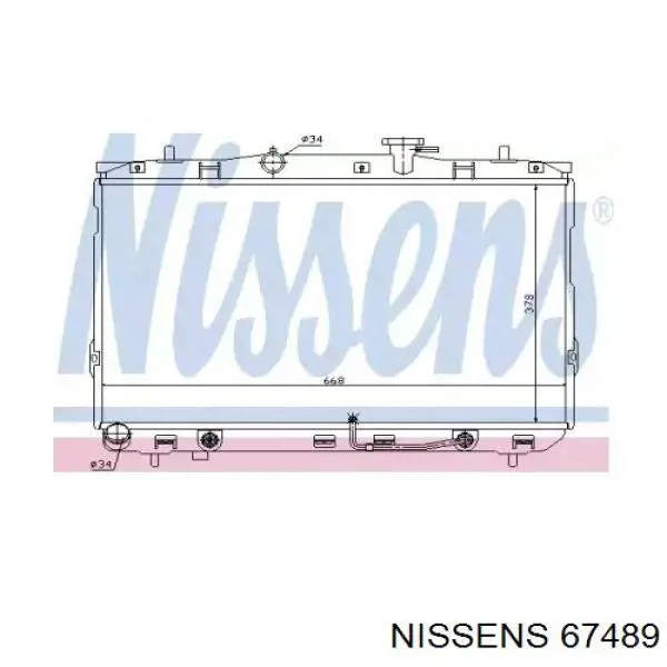 Купить 67489 Nissens Радиатор водяной