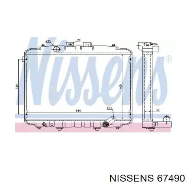 Радиатор 67490 Nissens