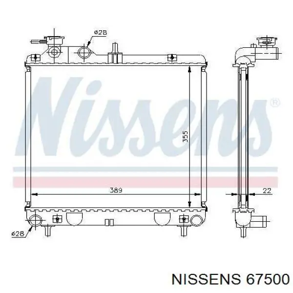 67500 Nissens радиатор