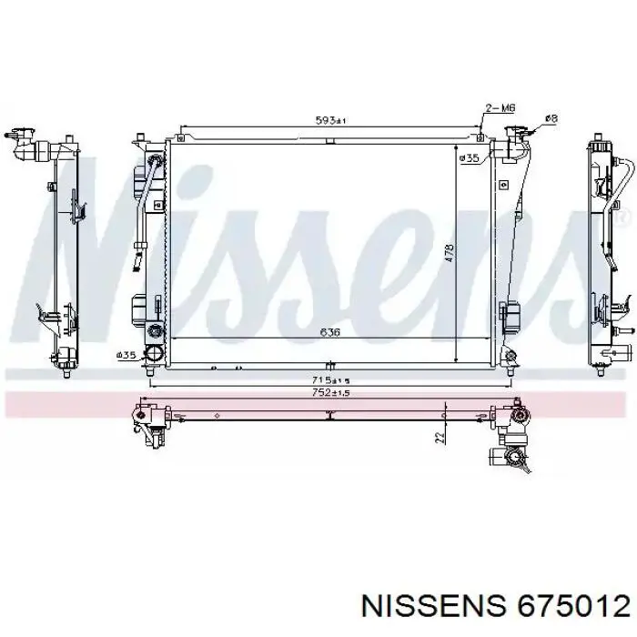 675012 Nissens радиатор