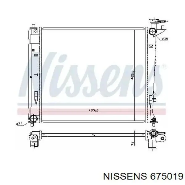 Радиатор 675019 Nissens