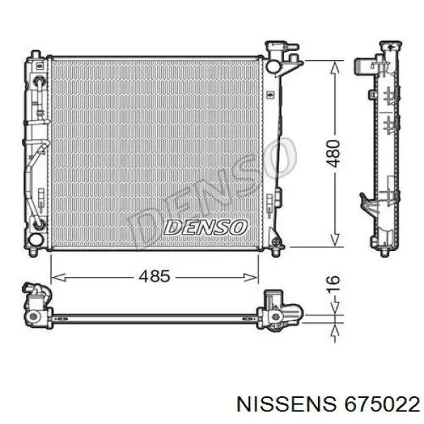 Радиатор охлаждения двигателя Nissens 675022 цена, от 124.44 USD