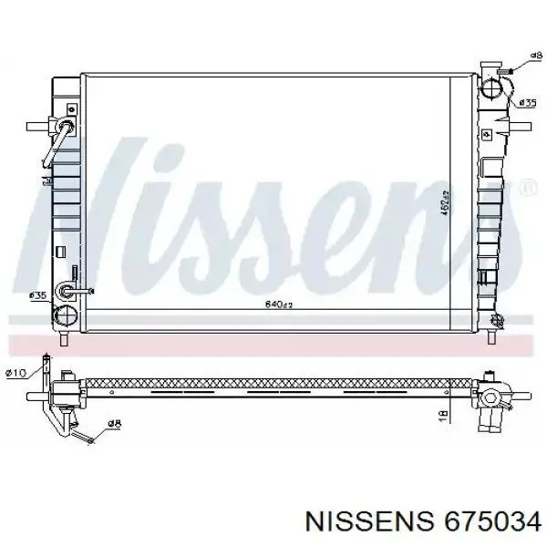 Радиатор 675034 Nissens