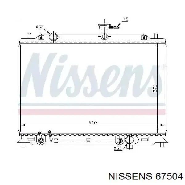 Радиатор 67504 Nissens