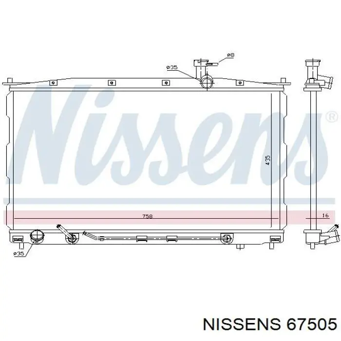 Радиатор 67505 Nissens