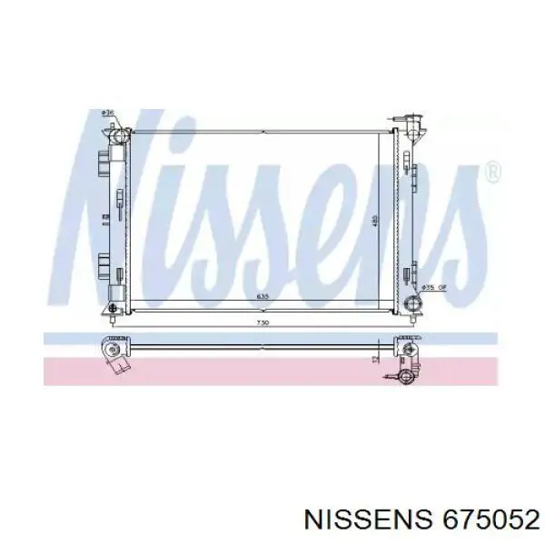 25310C1050 Market (OEM) radiador de esfriamento de motor