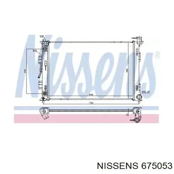 675053 Nissens radiador de esfriamento de motor