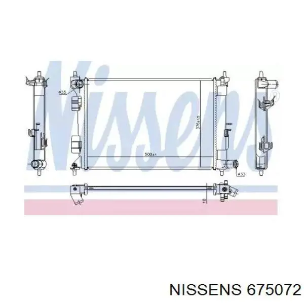 675072 Nissens радиатор