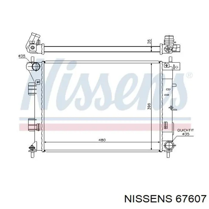 67607 Nissens радиатор