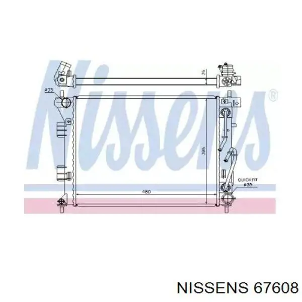 Радиатор 67608 Nissens