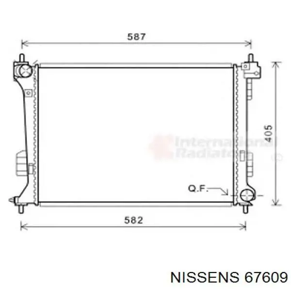 Радиатор охлаждения двигателя Nissens 67609 цена, от 50.60 USD