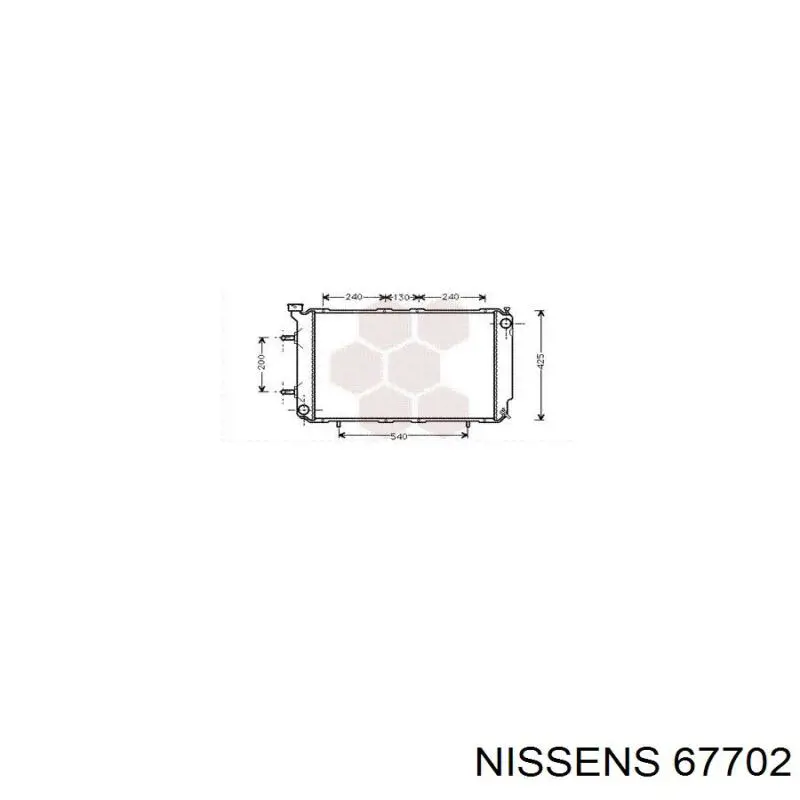 Купить 67702 Nissens Радиатор водяной