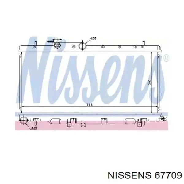 Радиатор охлаждения двигателя Nissens 67709 цена, от 116.93 USD