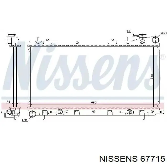 Радиатор 67715 Nissens