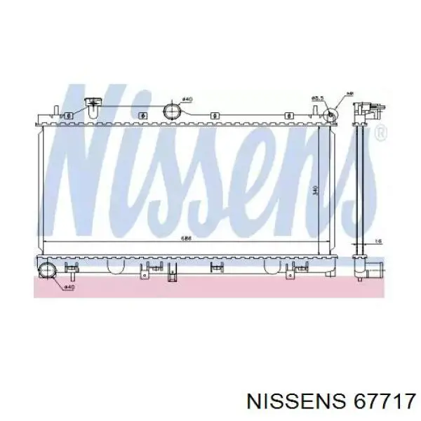 Радиатор 67717 Nissens