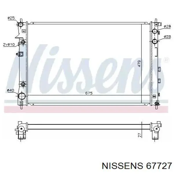 Радиатор 67727 Nissens