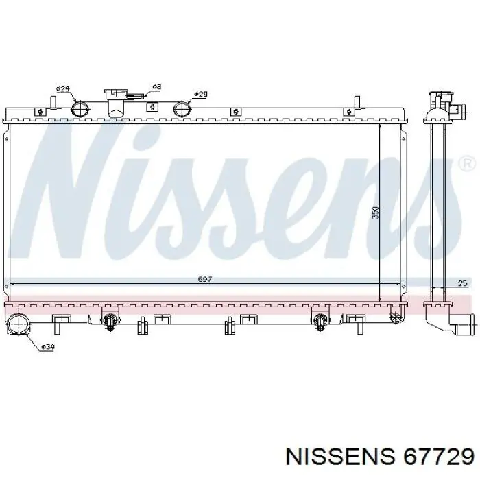 67729 Nissens радиатор