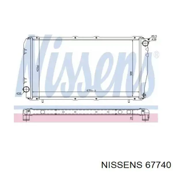 Радиатор 67740 Nissens