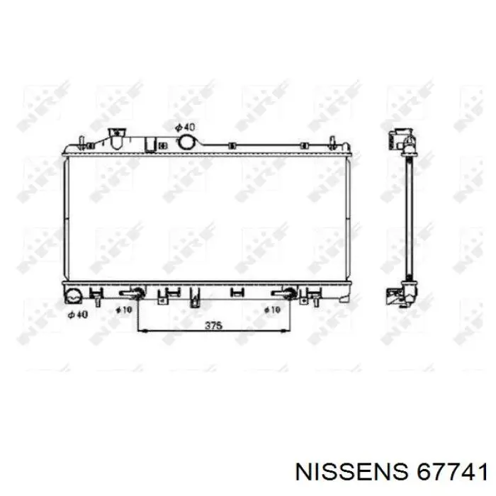 Радиатор 67741 Nissens