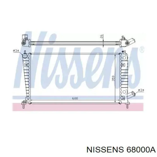 68000A Nissens радиатор