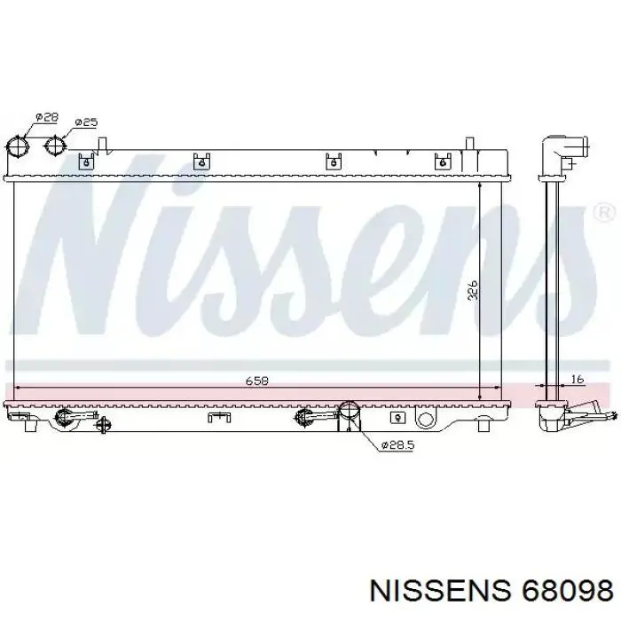 Радиатор 68098 Nissens