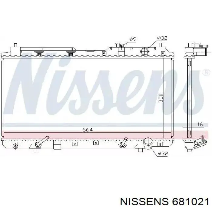 681021 Nissens радиатор