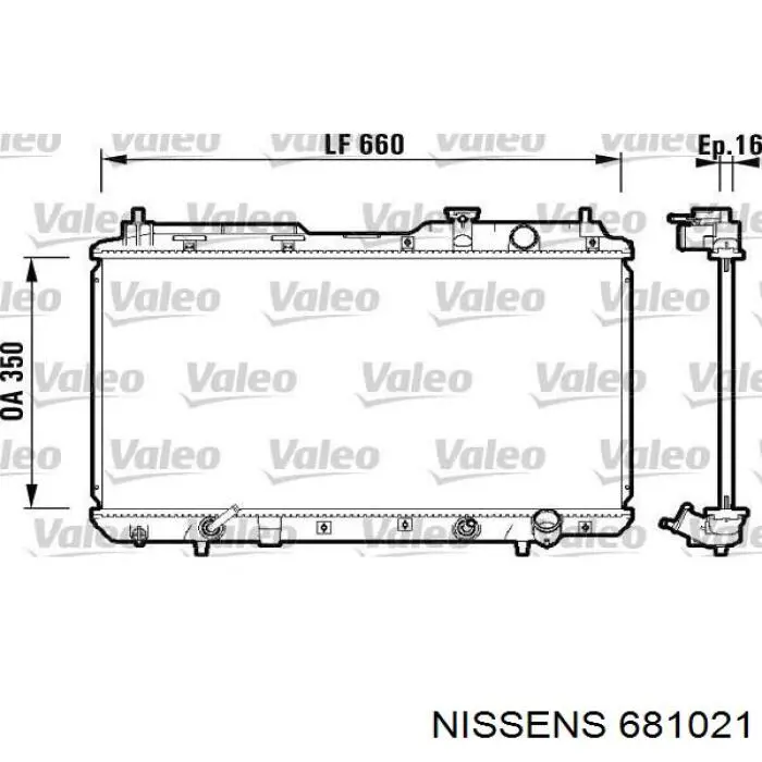 681021 Nissens Радиатор основной