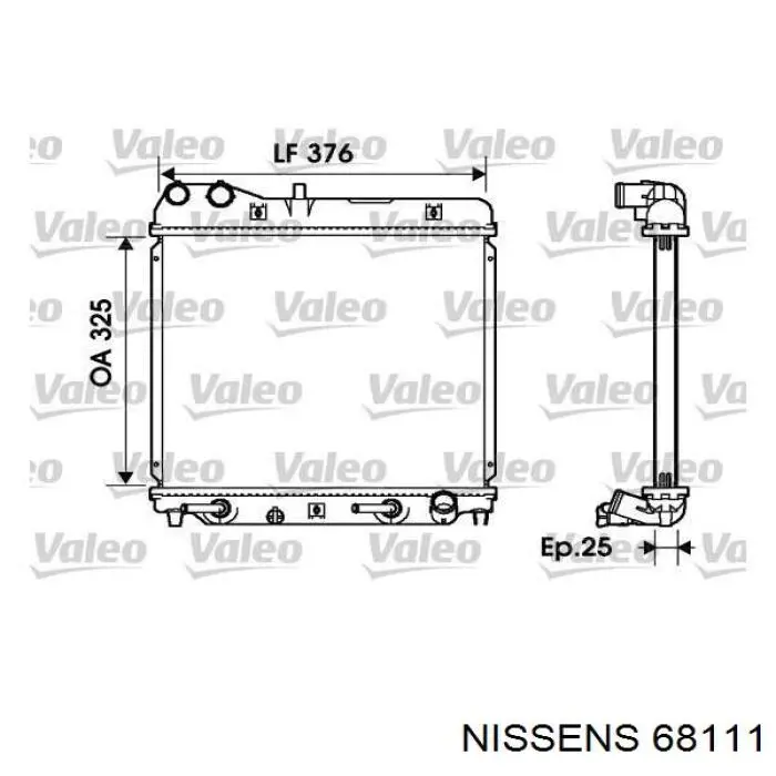 Радиатор 68111 Nissens