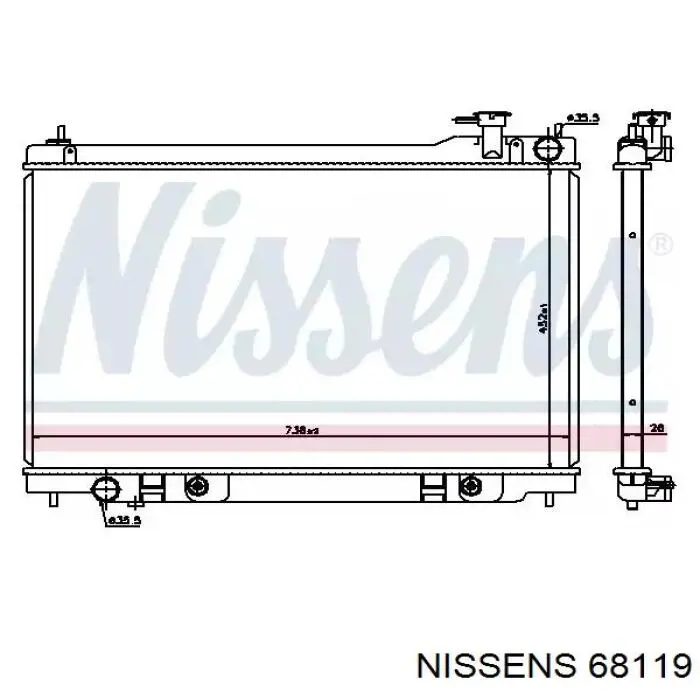 68119 Nissens радиатор