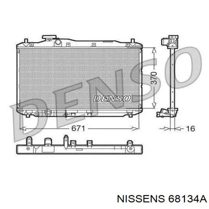 Радиатор 68134A Nissens