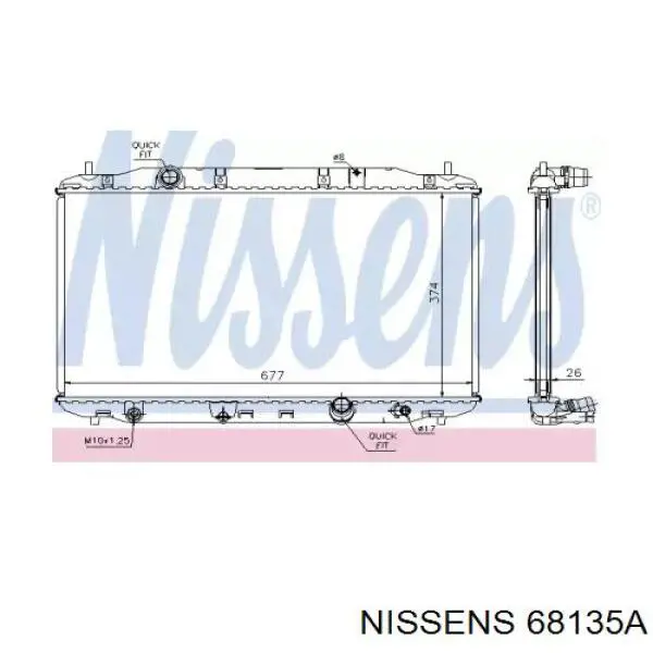 68135A Nissens радиатор