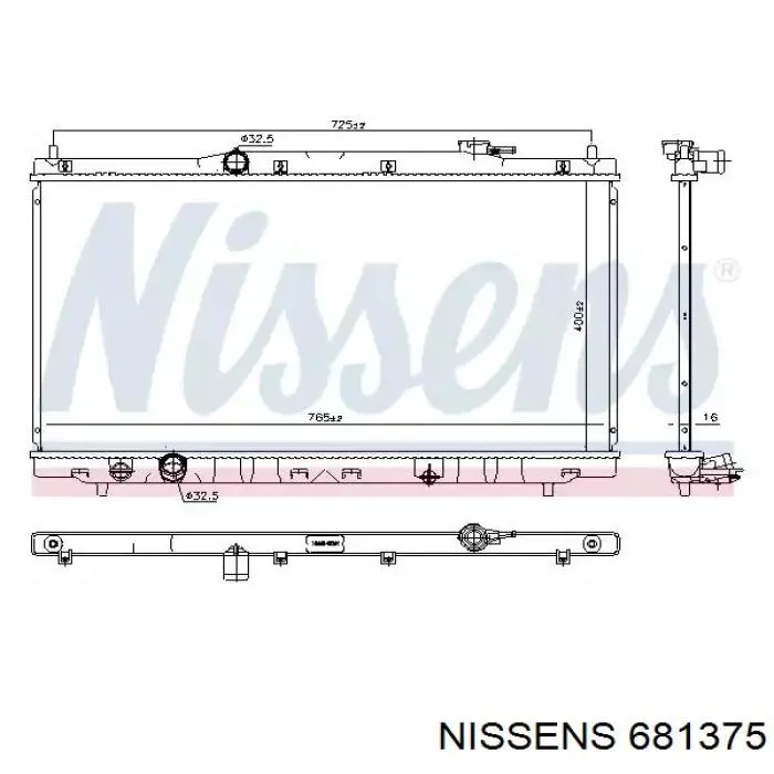 Радиатор 681375 Nissens