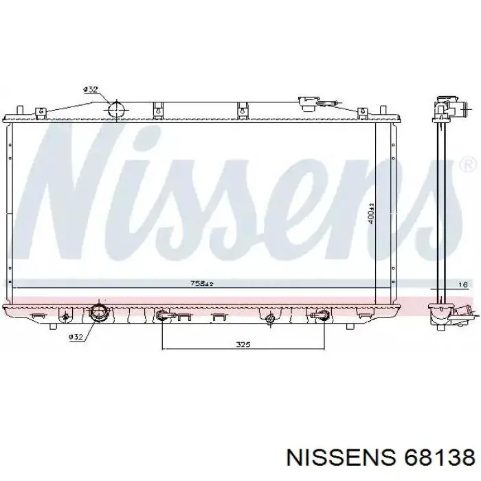 Радиатор 68138 Nissens