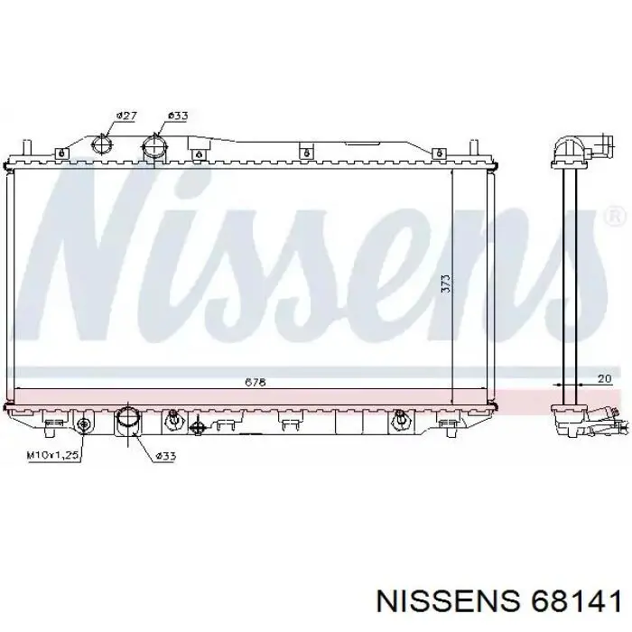 68141 Nissens радиатор охлаждения двигателя