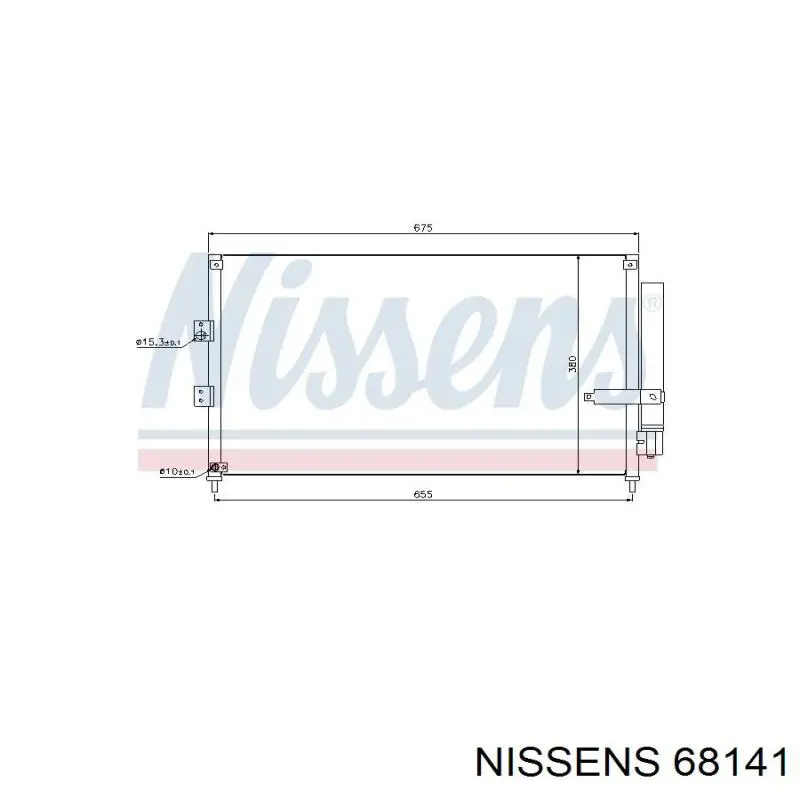 Radiador refrigeración del motor 68141 Nissens